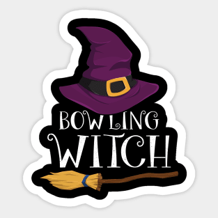 Bowling Witch Bowlers Halloween Costume Sticker
